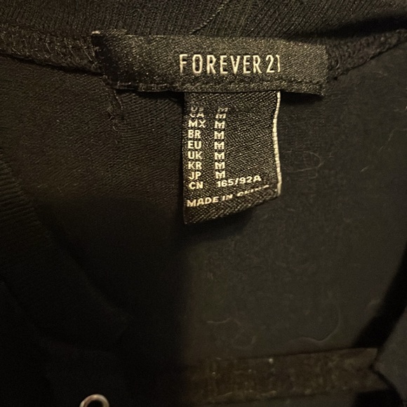 Black lace up body suite from forever 21 - Picture 2 of 3